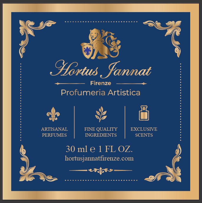 Hortus Jannat bottle label — Artisanal Perfumes Fine Quality